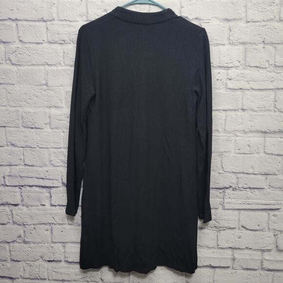 J Jill Wearever Black 3 Button Cardigan Sweater Size XS Knit Pockets Lagenlook - Picture 7 of 9